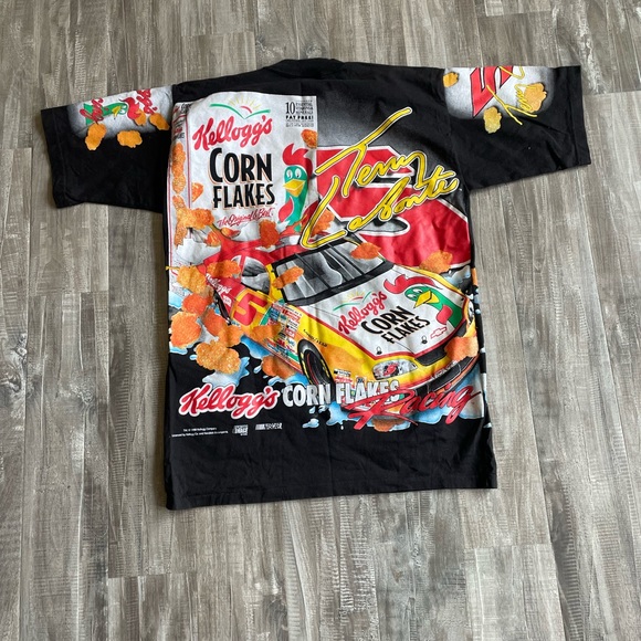 Chase Authentics Terry Labonte Rare Vintage  NASCAR Cornflakes T-shirt Medium - Picture 2 of 6
